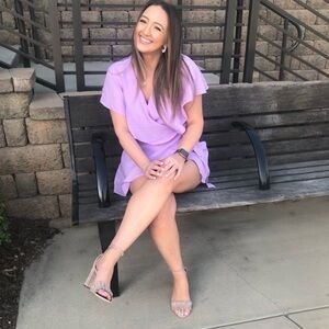 Boutique Lavender Wrap Romper